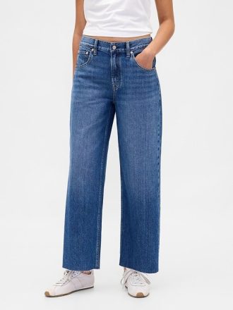 Jeans crop rilassati UltraSoft a vita bassa