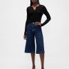 Jeans culotte a vita alta
