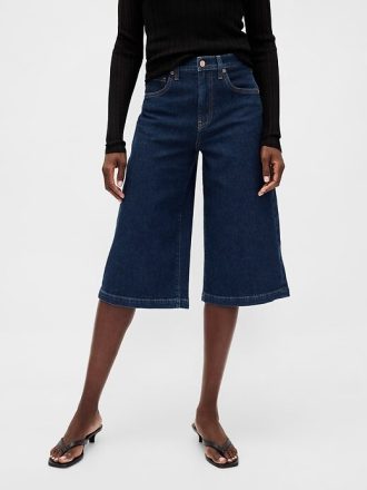 Jeans culotte a vita alta