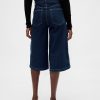 Jeans culotte a vita alta