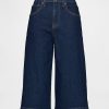 Jeans culotte a vita alta