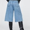 Jeans culotte in denim a vita alta Jeans culotte in denim a vita alta