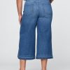 Jeans culotte in denim a vita alta Jeans culotte in denim a vita alta