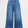 Jeans culotte in denim a vita alta Jeans culotte in denim a vita alta