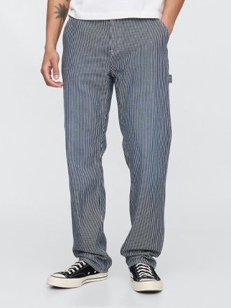 Jeans da carpentiere dritti a righe in denim ultrasoft