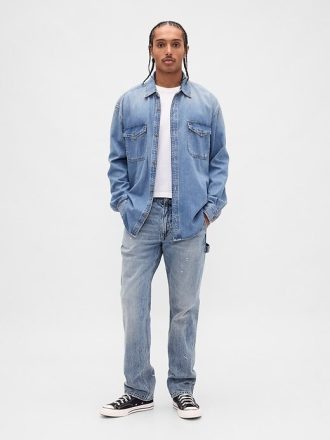 Jeans da carpentiere dritti e rilassati
