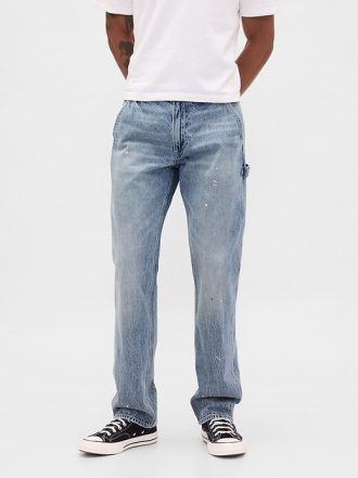 Jeans da carpentiere dritti e rilassati