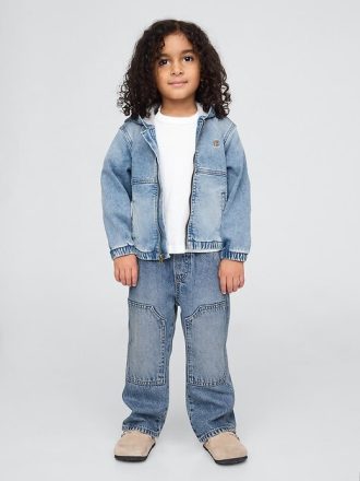 Jeans da carpentiere larghi ultra morbidi per neonati e bambini