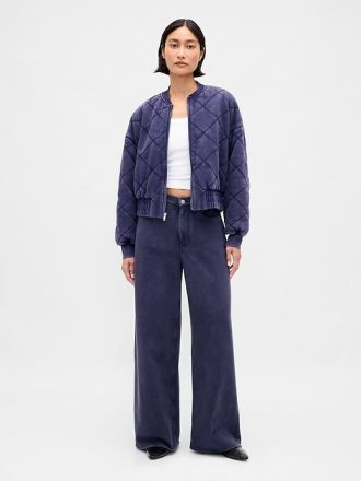 Jeans da tuta larghi in French Terry pesante