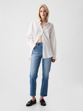 Jeans dritti e a vita alta