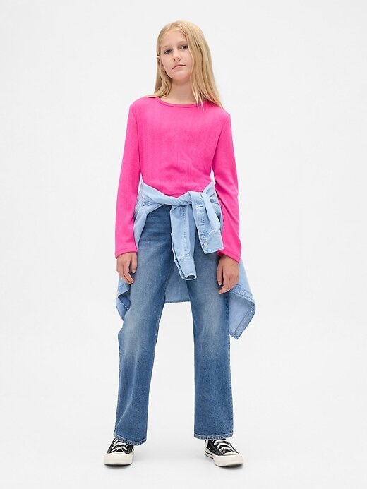Jeans dritti e rilassati a vita bassa per bambini Jeans dritti e rilassati a vita bassa per bambini