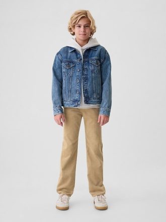 Jeans dritti originali in velluto a coste anni ’90 per bambini