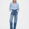 Jeans dritti rilassati a vita alta