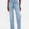 Jeans dritti rilassati a vita alta Jeans dritti rilassati a vita alta