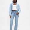 Jeans dritti rilassati a vita alta Jeans dritti rilassati a vita alta