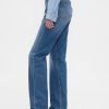 Jeans dritti rilassati a vita alta