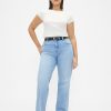 Jeans dritti rilassati a vita alta Jeans dritti rilassati a vita alta