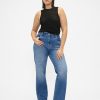 Jeans dritti rilassati a vita alta