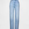 Jeans dritti rilassati a vita alta Jeans dritti rilassati a vita alta