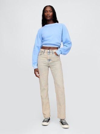 Jeans dritti slim a vita alta anni ’90