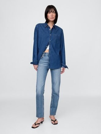 Jeans dritti slim a vita alta anni ’90