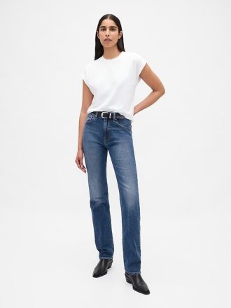 Jeans dritti slim a vita alta anni ’90