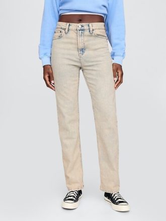 Jeans dritti slim a vita alta anni ’90