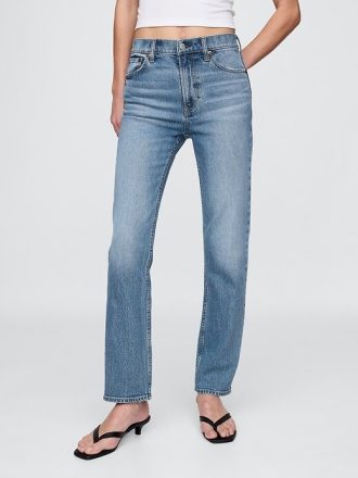 Jeans dritti slim a vita alta anni ’90