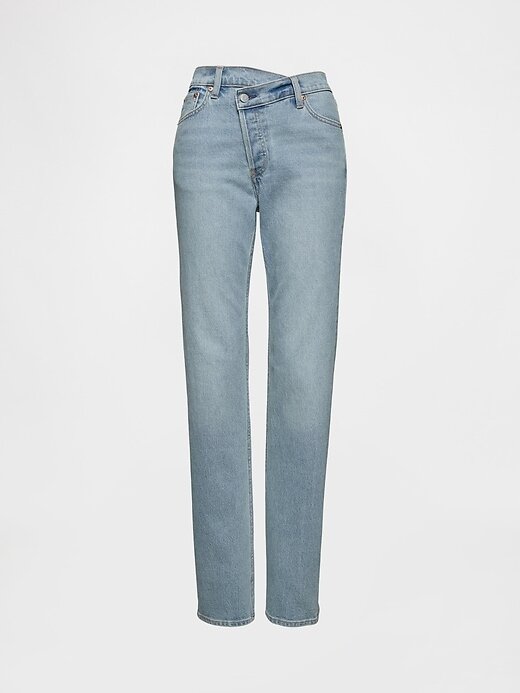 Jeans dritti slim anni ’90 a vita alta incrociati Jeans dritti slim anni ’90 a vita alta incrociati