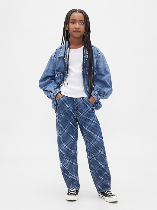 Jeans Easy Barrel a vita alta per bambini Jeans Easy Barrel a vita alta per bambini