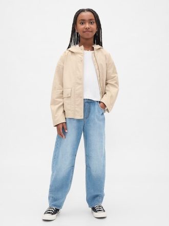 Jeans Easy Barrel a vita alta per bambini