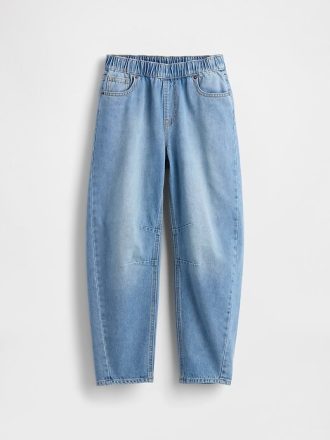 Jeans Easy Barrel a vita alta per bambini