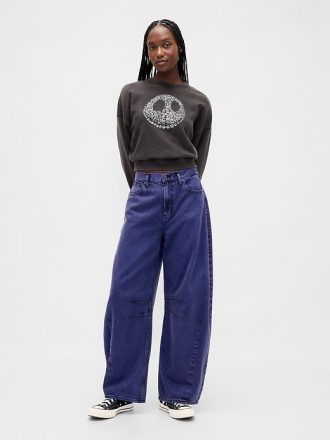 Jeans Gap × Disney Nightmare Before Christmas di Tim Burton a vita media e ultra morbidi