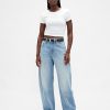 Jeans larghi a vita alta
