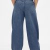 Jeans larghi a vita alta