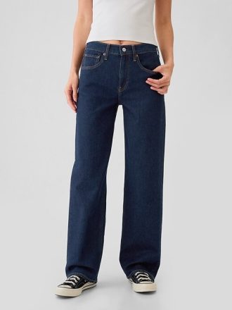 Jeans larghi anni ’90 a vita media