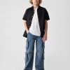 Jeans larghi cargo doppi per bambini