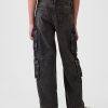 Jeans larghi cargo doppi per bambini