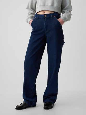 Jeans larghi da carpentiere anni ’90 a vita media