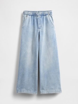 Jeans larghi e comodi in maglia a vita bassa per bambini