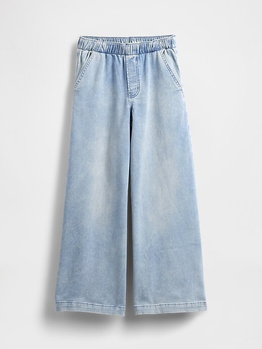 Jeans larghi e comodi in maglia a vita bassa per bambini Jeans larghi e comodi in maglia a vita bassa per bambini