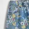 Jeans larghi e facili da indossare per bambini con motivo floreale