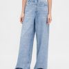 Jeans larghi in maglia stampata