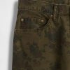 Jeans larghi in tela floreale Jeans larghi in tela floreale