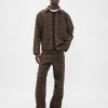 Jeans larghi in tela scozzese Jeans larghi in tela scozzese