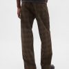 Jeans larghi in tela scozzese Jeans larghi in tela scozzese
