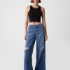 Jeans larghi ultra morbidi a vita media Jeans larghi ultra morbidi a vita media