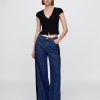 Jeans larghi ultra morbidi a vita media Jeans larghi ultra morbidi a vita media