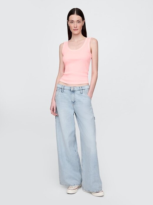 Jeans larghi ultra morbidi a vita media Jeans larghi ultra morbidi a vita media