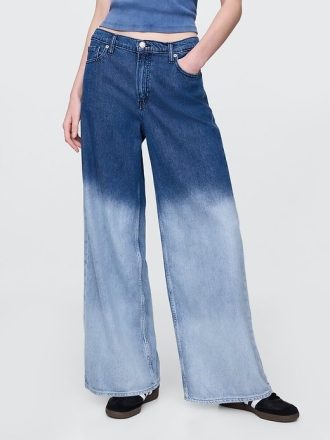 Jeans larghi ultra morbidi a vita media